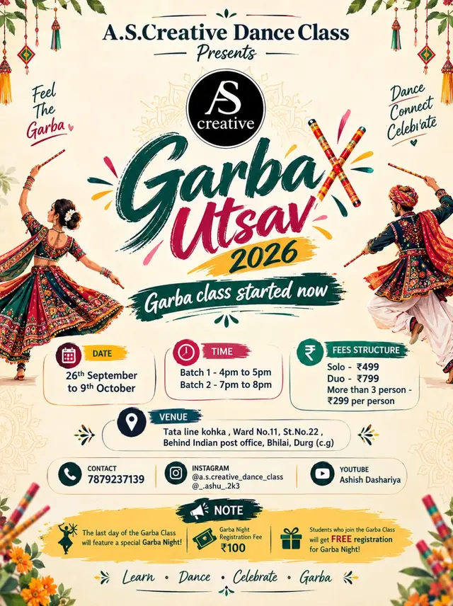 Garba Utsav 2026 — A.S. Creative Dance Class